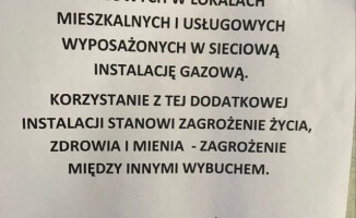 Zakaz używania butli gazowych w mieszkaniach 