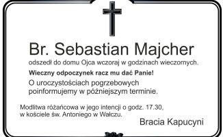 Zmarł brat Sebastian Majcher z Wałcza. To kolejna ofiara covid-19
