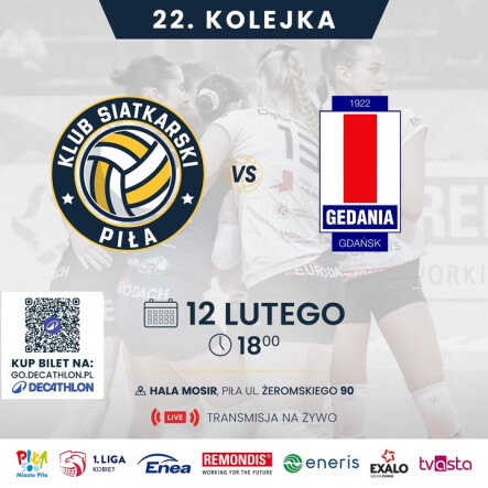 Mecz KS Piła vs  Gedania Gdańsk - grafika