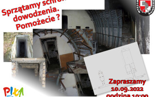 Wspólne sprzątanie... tajnego schronu na pilskim lotnisku 