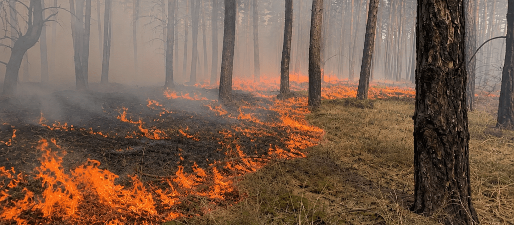 Pali się 5 hektarów lasu