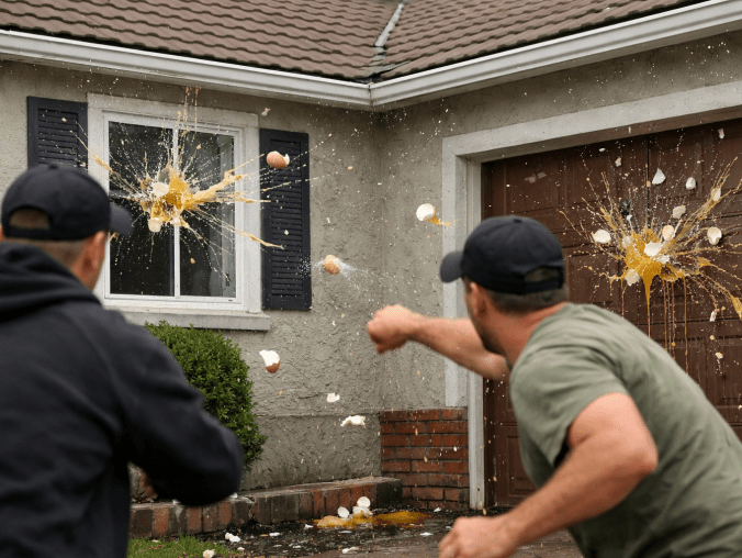 Rzucali w posesję jajkami. Poszło o.... parkowanie - grafika