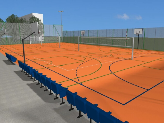 Nowe boisko wielofunkcyjne przy szkole - grafika