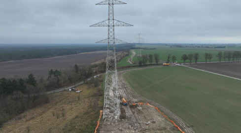 Budowa nowej linii energetycznej do Piły - grafika