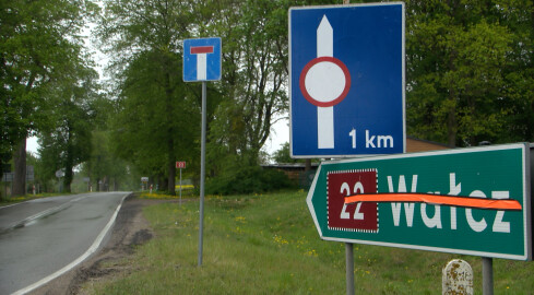 Utrudnienia na drodze krajowej - grafika