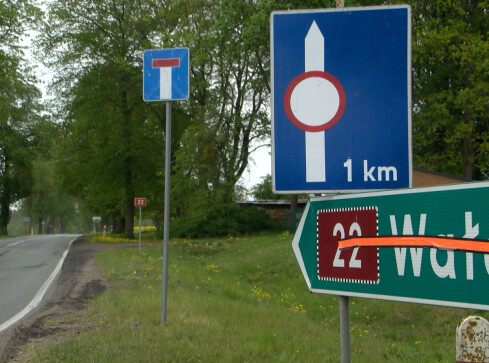 Utrudnienia na drodze krajowej - grafika