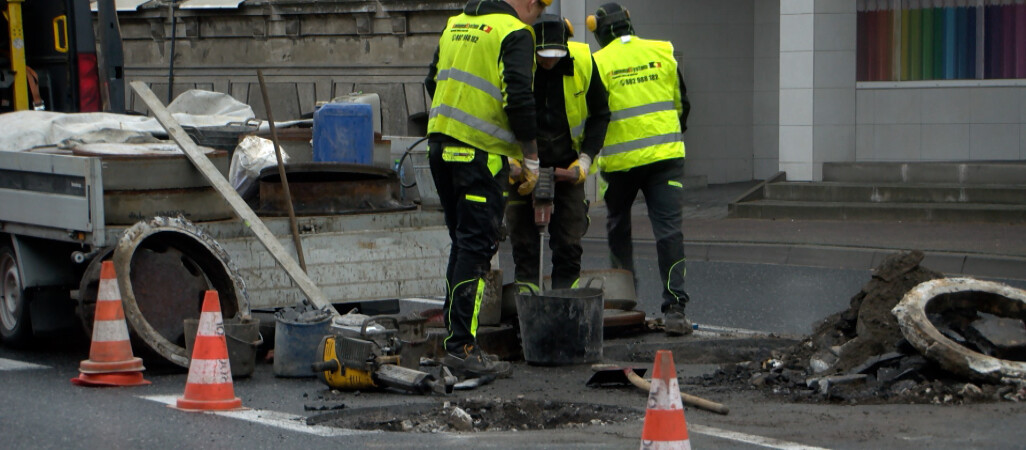 Remont jednej z głównych ulic w mieście