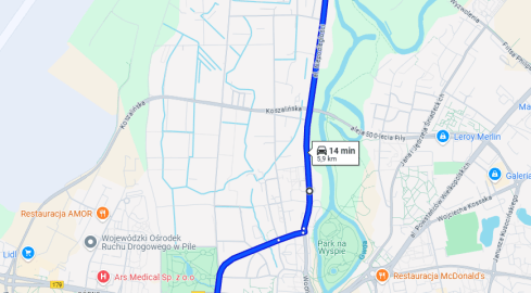 Utrudnienia w ruchu w centrum Piły - grafika