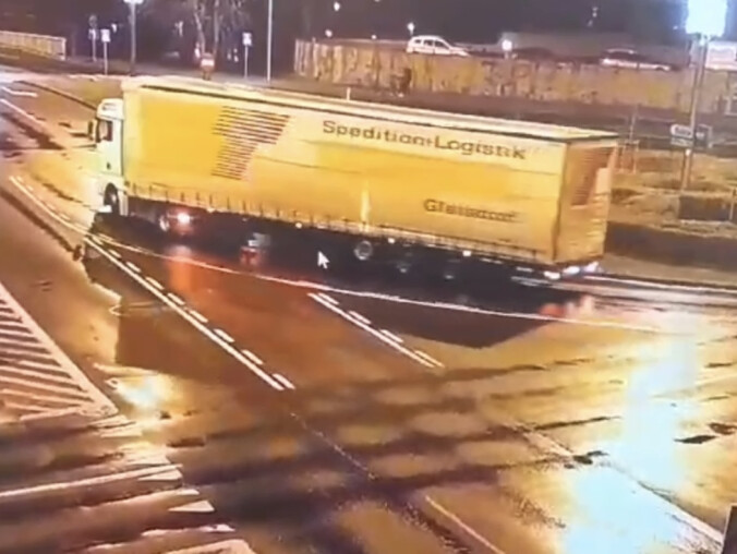 Pijany kierowca ciężarówki jechał pod prąd - grafika