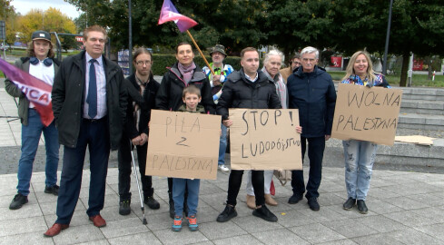 Manifestacja poparcia dla Palestyny - grafika