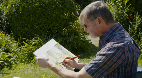 Bombardowanie Lwowa. Artysta z tego miasta dowiedział się o tym w Tu - grafika