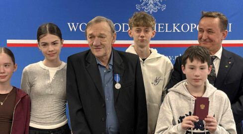 Franciszek Langner odznaczony - grafika