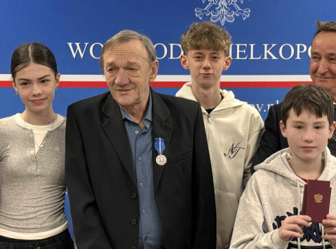 Franciszek Langner odznaczony - grafika