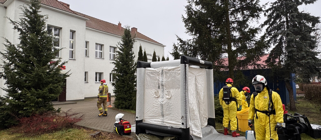 Ewakuacja szkoły. Uczniowie ćwiczyli kryzysową sytuację