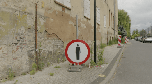 Zdewastowana kamienica - grafika