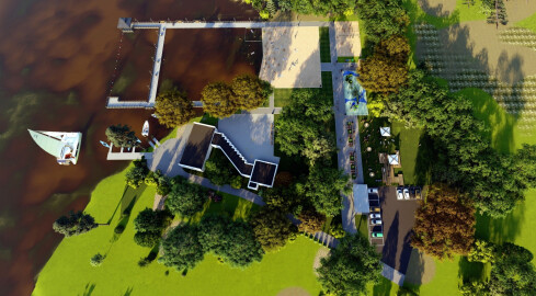 Tuczno z nową plażą - grafika