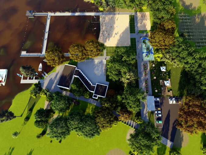 Tuczno z nową plażą - grafika