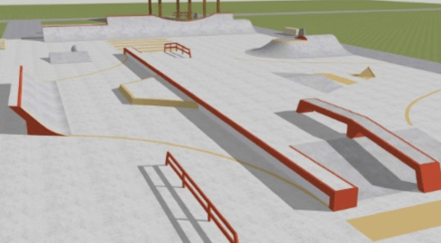 Skatepark na Dolnym Mieście - grafika