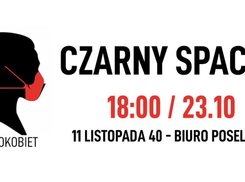 Czarny spacer pod biuro poselskie PiS w Pile  - grafika