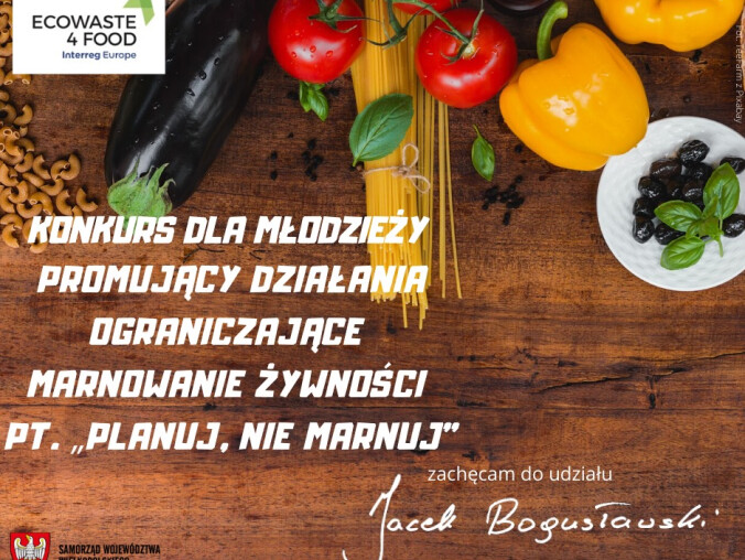 Planuj, nie marnuj - konkurs dla młodzieży  - grafika