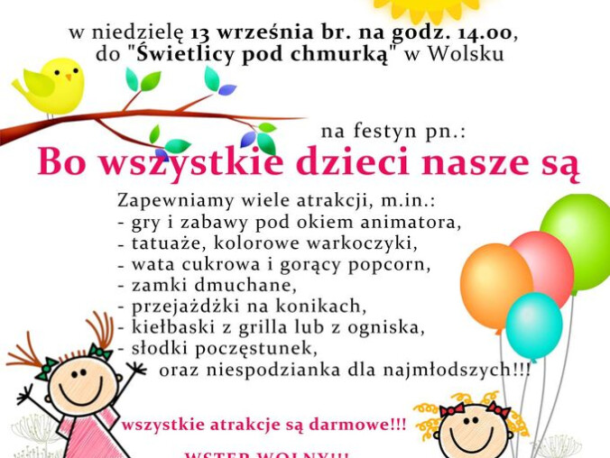 Festyn w Wolsku już w niedzielę  - grafika