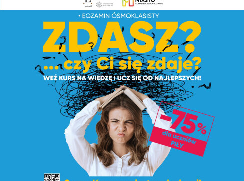 Kursy online dla ósmoklasistów   - grafika