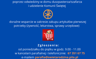 Wolontariusze będą dostarczać starszym i samotnym osobom lekarstwa i żywność
