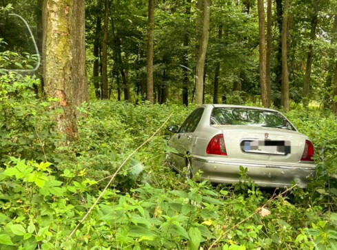 Uciekał przed policją. Auto porzucił w lesie - grafika