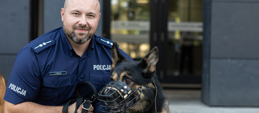 Policjant z Piły i jego pies Hiro w czołówce Wielkopolski