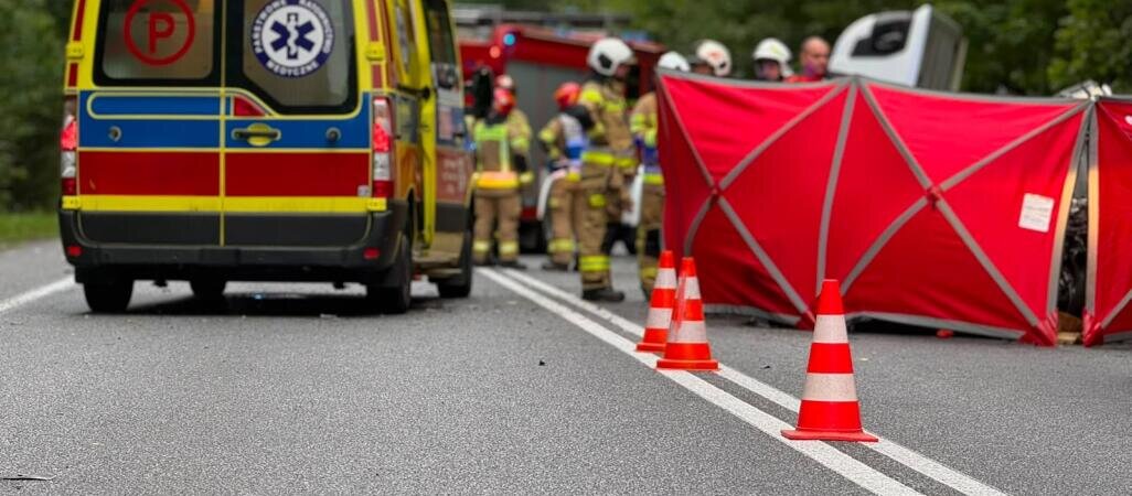 Śmiertelny wypadek. Zablokowana droga