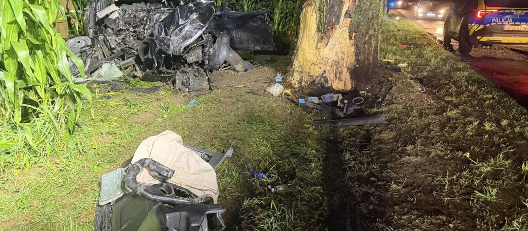 Tragiczny wypadek na trasie Tłukomy–Wiktorówko. Nie żyje 24-letni kierowca