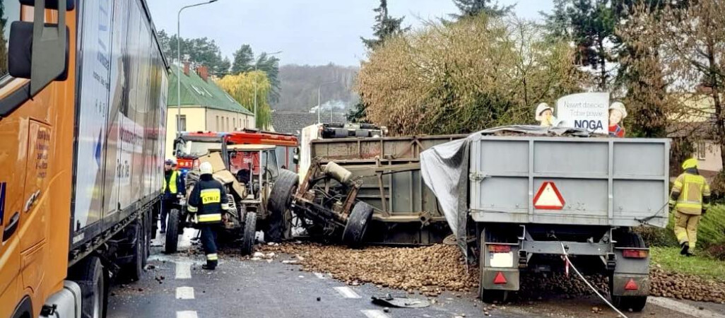 Zdarzenie drogowe na DK11. Droga zablokowana [AKTUALIZACJA]
