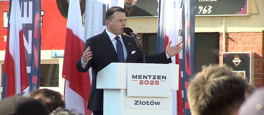 "Odwalcie się od naszych kur" - grzmiał w Złotowie Mentzen