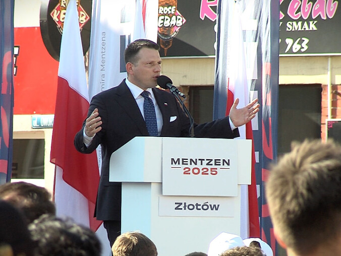 "Odwalcie się od naszych kur" - grzmiał w Złotowie Mentzen - grafika