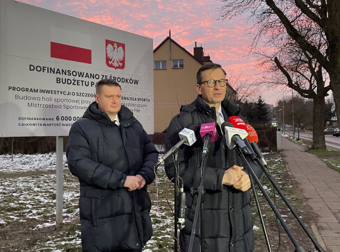 Mateusz Morawiecki promował w Pile Karola Nawrockiego - grafika