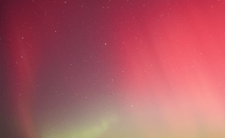 Zorza polarna nad Piłą