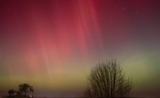 Zorza polarna nad Piłą