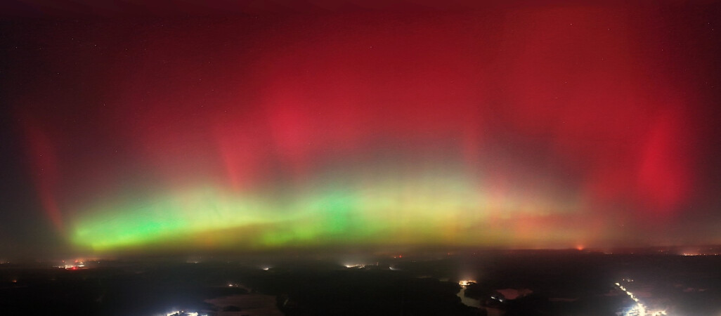 Zorza polarna nad Piłą