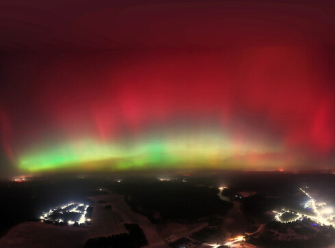 Zorza polarna nad Piłą - grafika