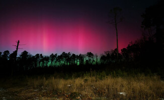 Zorza polarna nad Piłą