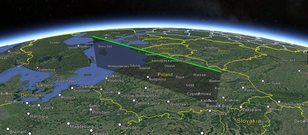 Kilkutonowy człon rakiety nad głowami mieszkańców powiatu pilskiego