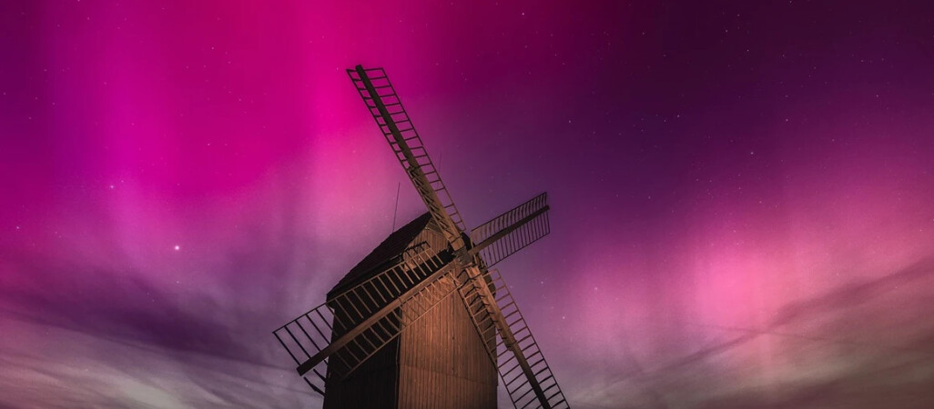 Stary wiatrak i zorze z Lubasza w prestiżowym konkursie National Geographic