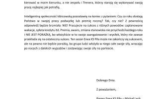 Trudna sytuacja w KS Piła? Jest mocne stanowisko klubu