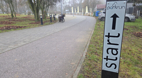 Oznakowano trasę biegową - grafika