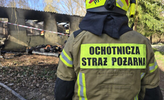 Spłonął budynek gospodarczy