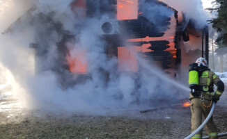Spłonął domek letniskowy