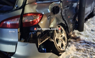 Zderzenie osobówki z ciężarówką