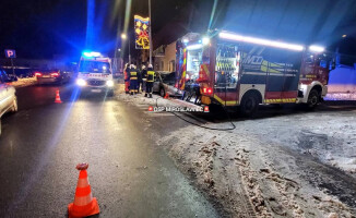 Zderzenie osobówki z ciężarówką