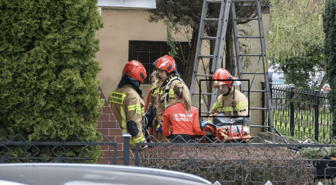 Niebezpieczny upadek z wysokości - grafika