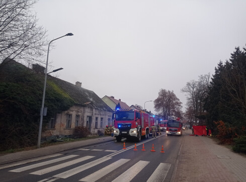 Śmiertelny pożar budynku w Wałczu. - grafika